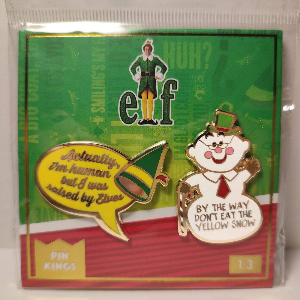 Pin Kings Elf Christmas Movies Enamel Pins Set Of 2 Official Collectible Badges